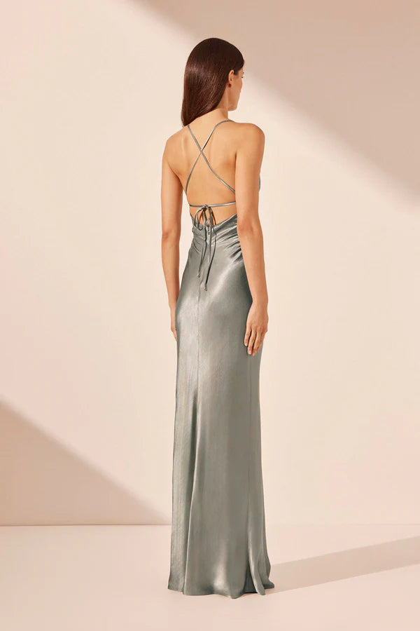 Shona Joy La Lune Lace Back Maxi Dress - Sage