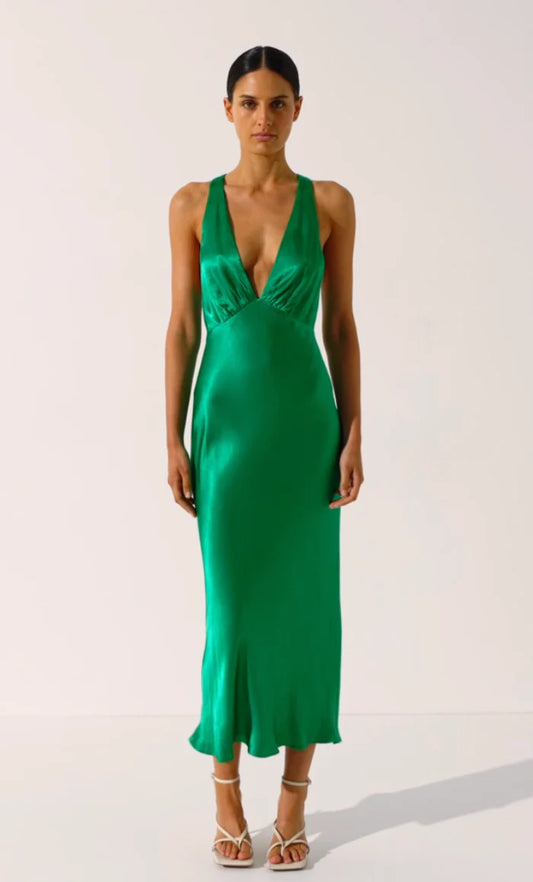 Shona Joy - Lana Plunge Cross Back Midi